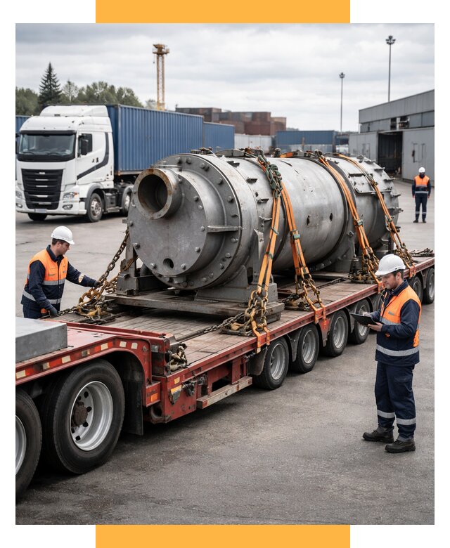 Перевозка тяжеловесных грузов под ключ от 155490 р. | СетСервис-Гбх