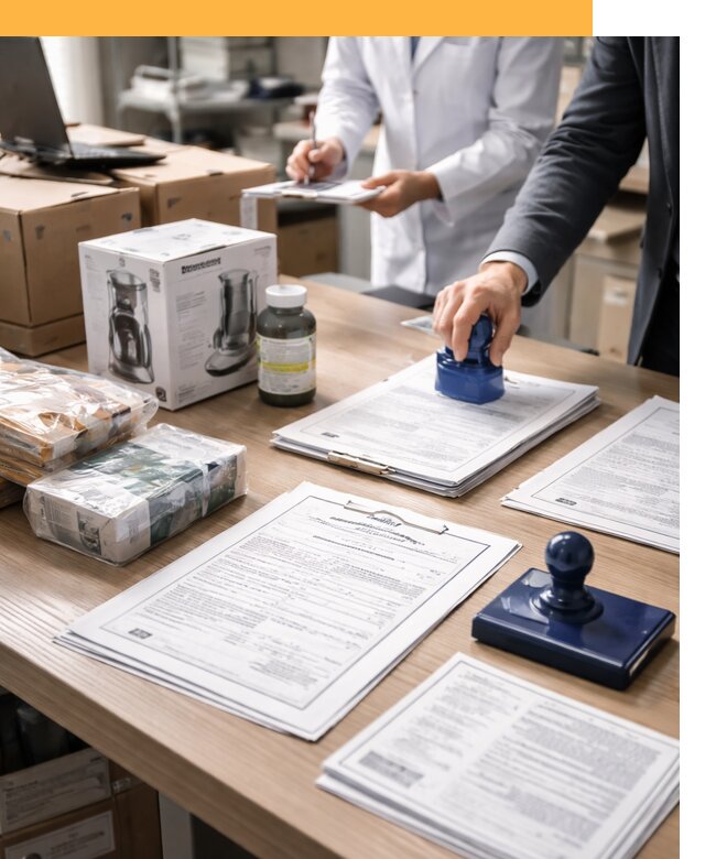 Сертификация импортных товаров от 12439 с таможенным сопровождением